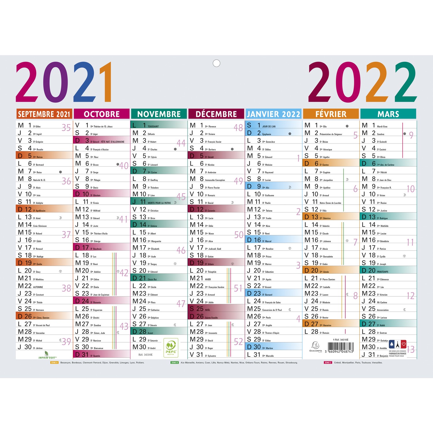 Calendrier Scolaire 2022 Nc