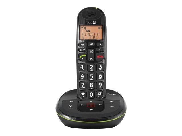 Doro PhoneEasy 105wr - téléphone sans fil - avec répondeur - noir