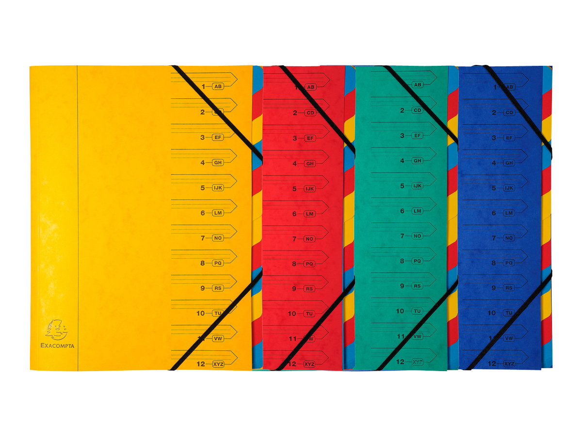 Exacompta Nature Future - Trieur agrafé 12 compartiments - disponible dans différentes couleurs