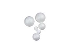 Apli - 10 boules polystyrène - blanc