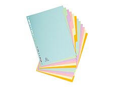 Exacompta Forever - Intercalaire 12 positions - A4 - carte recyclée couleurs pastel