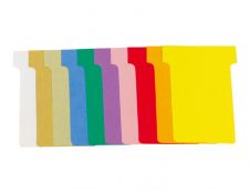 Exacompta - 100 Fiches en T - Taille 2 - coloris assortis - carton de 10 étuis