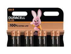 DURACELL 100% Plus - 8 piles alcalines - AA LR06 