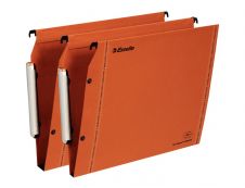 Esselte VisioPlus - 10 Dossiers suspendus pour armoires - orange - fond 15 et 30 mm