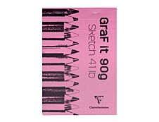 Clairefontaine Graf It - Carnet de croquis - 80 feuilles - A5 - 90 gr - disponible dans différentes couleurs