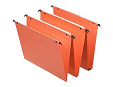 Esselte Dual - 25 Dossiers suspendus pour tiroirs - fond 15 mm - orange