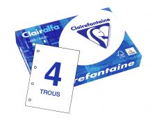 Clairefontaine CLAIRALFA - Papier blanc perforé 4 trous - A4 (210 x 297 mm) - 80 g/m² - 500 feuilles