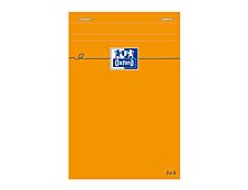 Oxford - Bloc notes - 10 x 15 cm - 160 pages - petits carreaux - 80G - orange
