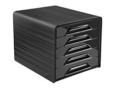 CEP Gloss - Module de classement 5 tiroirs - noir brillant