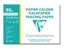 Clairefontaine Fine Arts - Pochette papier calque - 12 feuilles - A4 - 90 gr