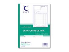 ELVE - Manifold Carnet de devis/offre de prix - 50 tripli - A4