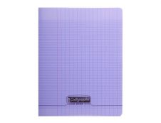 Calligraphe 8000 - Cahier polypro 17 x 22 cm - 96 pages - grands carreaux (Seyes) - violet