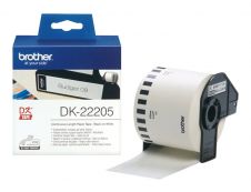 Brother DK-22205 - Ruban d'étiquettes auto-adhésives - 1 rouleau (62 mm x 30,5 m) - fond blanc écriture noire 