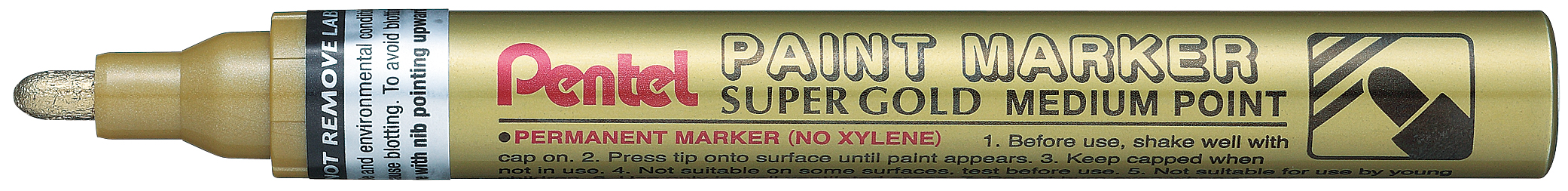 Pentel Paint Super - Marqueur permanent - pointe moyenne - or