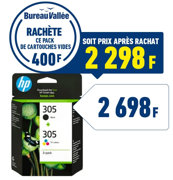 Pack HP 305 noire + couleurs