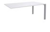 Bureau simple IRIS - L120 cm - Plan suivant - Pieds aluminium - plateau Blanc perle