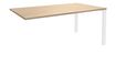 Bureau simple IRIS - L160 cm - Plan suivant - Pieds blanc - plateau imitation Chêne clair