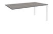 Bureau simple IRIS - L160 cm - Plan suivant - Pieds blanc - plateau imitation Chêne gris