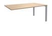 Bureau simple IRIS - L180 cm - Plan suivant - Pieds aluminium - plateau imitation Chêne clair