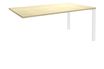 Bureau simple IRIS - L180 cm - Plan suivant - Pieds blanc - plateau imitation Erable