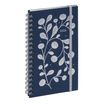 Agenda de poche spiralé Végétal Espace 16S - 1 semaine sur 2 pages -  9 x 16 cm - bleu - Exacompta