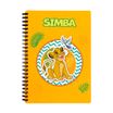 Cahier de textes à spirale Le Roi Lion - 18 x 22 cm - jaune - Bagtrotter