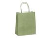 50 Sacs cadeau kraft - poignées torsadées - 18 cm x 8 cm x 22 cm - vert amande