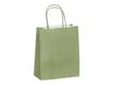 50 Sacs cadeau kraft - poignées torsadées - 35 cm x 14 cm x 41 cm - vert amande