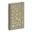 Agenda de poche Végétal Espace 16S spiralé - 1 semaine sur 2 pages -  9 x 16 cm - Vert/Or - Exacompta