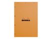Rhodia Basics - Bloc notes - A4 - 160 pages - grands carreaux - 80g - orange