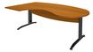 Bureau compact manager retour à gauche IDRA - 200 cm - Pied anthracite - Merisier (Pieds de renfort obligatoire à rajouter - non inclus)