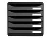 Exacompta BigBox Plus - Module de classement 5 tiroirs - noir/argent