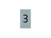 Pickup - Plaque de signalisation - 25 x 44 mm - autocollant - chiffre 3