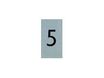 Pickup - Plaque de signalisation - 25 x 44 mm - autocollant - chiffre 5