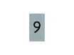 Pickup - Plaque de signalisation - 25 x 44 mm - autocollant - chiffre 9