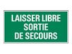 Pickup - Panneau de signalisation - 300 x 150 mm - Garder la sortie d'urgence libre