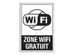 Pickup - Plaque de signalisation - 230 x 330 mm - zone Wi-Fi gratuite