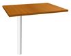 Extension IDRA/DUAL sur pied tube - 80 x 60 cm - Pied blanc - plateau imitation Merisier