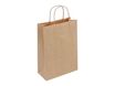 50 Sacs cadeau kraft - poignées torsadées - 18 cm x 8 cm x 22 cm - brun