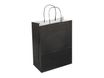 50 Sacs cadeau kraft - poignées torsadées - 22 cm x 12 cm x 31 cm - noir