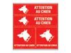 Pickup - Pictogramme - Attention au chien - 4 autocollants 150 x 150 mm