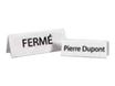 INOVSHOP - Chevalet porte nom 120 x 45 mm