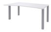 Bureau Vague EXPRIM - L160 cm - Retour gauche - Plateau Blanc perle - Pieds alu