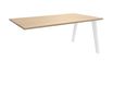 Bureau simple STEELY - L120 cm - Bureau suivant - Pieds blanc - plateau imitation Chêne clair