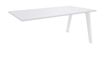 Bureau simple STEELY - L140 cm - Bureau suivant - Pieds blanc - plateau Blanc Perle