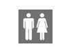 Pickup Home 3D - Plaque Acrylique Femmes/Hommes - 9 x 9 cm - gris
