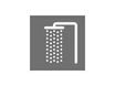 Pickup Home 3D - Plaque Acrylique Douche - 9 x 9 cm - gris