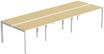 Bureau Bench 6 personnes EASYDESK - soit 6 plateaux L160xP80xH75 cm (L480 x P166) - Hêtre