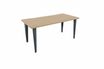 Bureau EVIDENCE - 180 cm - Pieds anthracites - Plateau imitation chêne clair