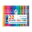 STAEDTLER triplus broadliner 338 - Pack de 20 feutres fins - couleurs assorties